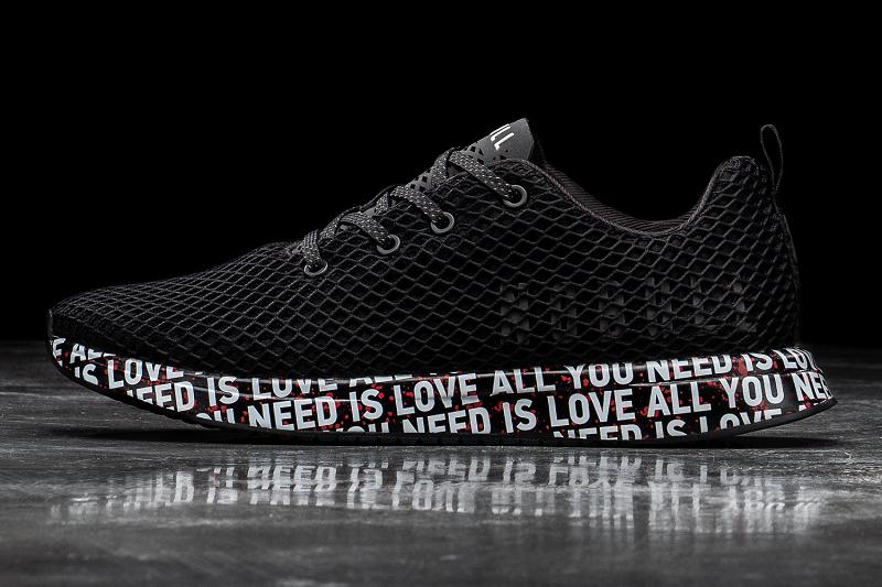 Nobull All You Need Is Love Mesh Runner Men's Running Shoes Black | USA O1055K